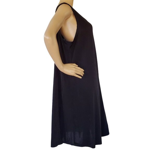 Vintage Fern Bratten Tank Tent Dress Women's 1X Black Knit Stretch Sleeveless - Picture 4 of 10